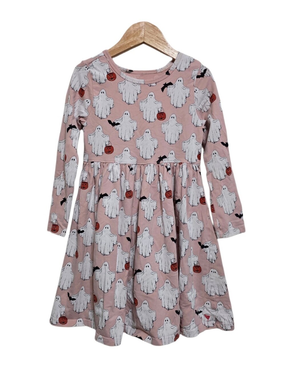 Pink Chicken Sunny Dress in Halloween Ghosts Pink Size 6Y